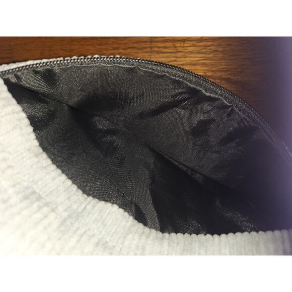 Curduroy Grey Women's Large Capacity Backpack - Picture 4 of 4